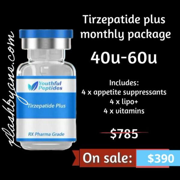 GLP-1 / GIP+ (tirzepatide+) Plan 40-60(one free weeks)