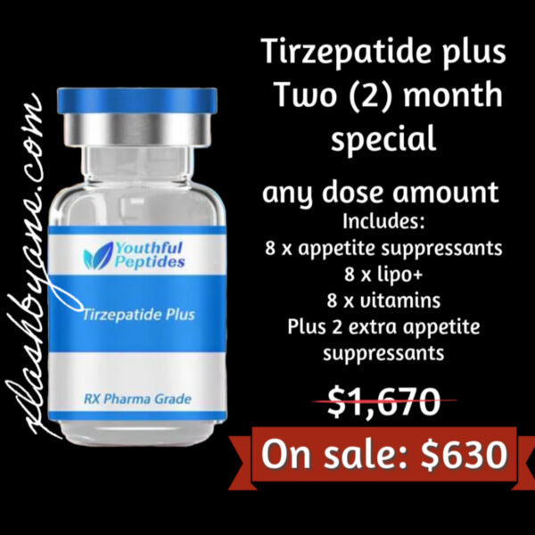 GLP-1 / GIP+ (tirzepatide+) Plan: 8 week and one  month free